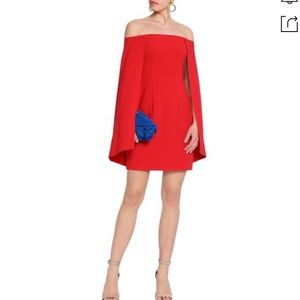 Black Halo Eve Red Dress w/Cape by Laurel Berman